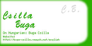 csilla buga business card